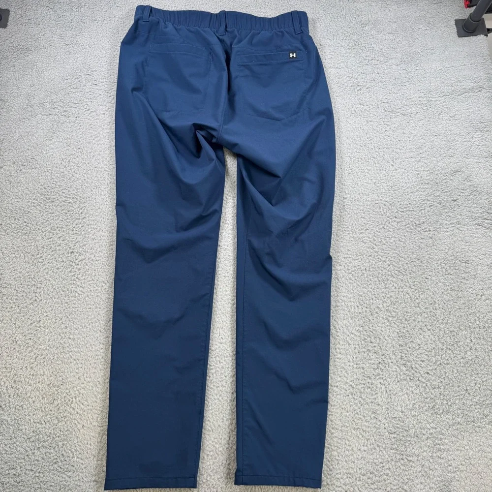 Under Armour Men's Golf‎ Chino Pants 34x31 Navy Blue Straight Fit Flat Front